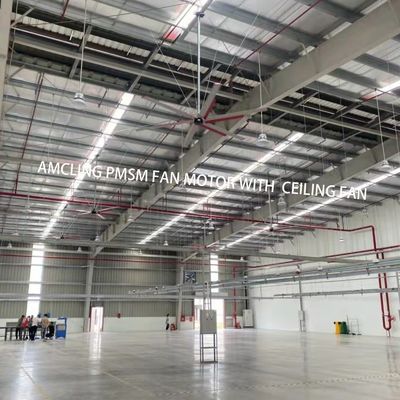 1500W 220v Industrielle Decke HVLS Ventilator für große Räume 6,1m 7,3m 12ft 10ft Durchmesser