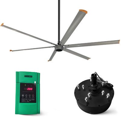 Stromversorgung 220V/380V 1500W PMSM-Motor Großindustrieller Deckenventilator mit Achsabflussventilatoren