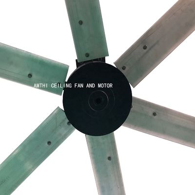 Leistungsstarker 1.5kw Induktions-HVLS-Bldc-Ventilator für 10ft 12ft 16ft 18ft Big Wind Workshop