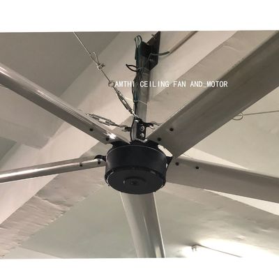 Leistungsstarker 1.5kw Induktions-HVLS-Bldc-Ventilator für 10ft 12ft 16ft 18ft Big Wind Workshop