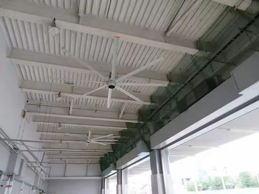 AMCLING 220V 380V Achsabflussventilator 1500W Dauermagnet synchroner HVLS Deckenventilator