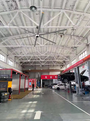 AMCLING 220V 380V Achsabflussventilator 1500W Dauermagnet synchroner HVLS Deckenventilator