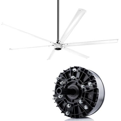 OEM kundenspezifischer 500-1500W schwarzer Motor für industrielle Kühlventilator in Baustoffen