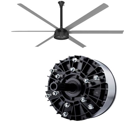HVLS Gleichstrommotor Großer Schwarzer 220v 380v 1500w Großer Kühldecken-Industrielle Lüfter von AMCLING